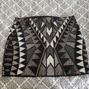 Sequin stretch skirt